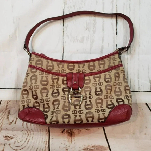 Etienne Aigner Signature‎ Red leather shoulder bag - Picture 3 of 9